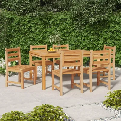 Produktbild von Gartenstühle aus Teakholz für den Außenbereich, 6 Stück