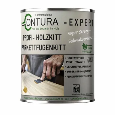 Produktbild von 750g – Contura Holzkitt Parkett Fugenkitt Spachtelmasse Kitt Holz Spachtel Holzpaste Knetholz – 02 Schwarz