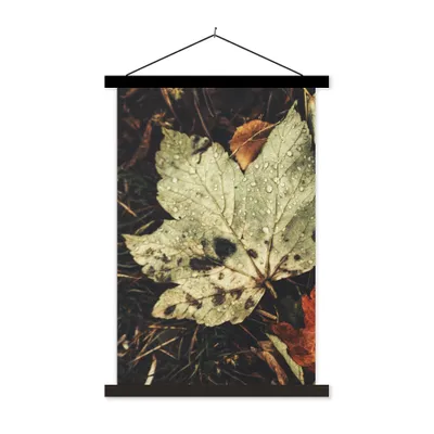 Produktbild von MuchoWow® Textilposter Herbstblätter - Herbst - Jahreszeiten - Natur 60x90 cm mit schwarzem Rahmen - Poster Wohnzimmer