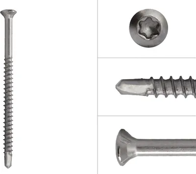 Immagine prodotto di Viti per fermavetri in acciaio inox 3,2 x 40 mm Torx 10 - confezione da 200 pezzi