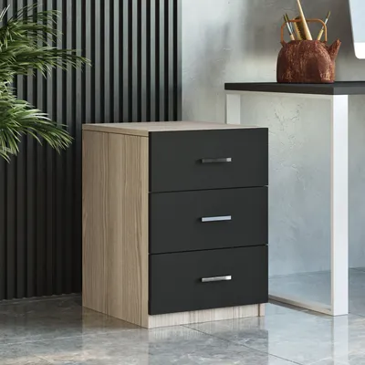Produktbild von Skye Decor, Vo3-Ob, Schublade, 100 % MELAMINBESCHICHTETE SPANPLATTEN, Eiche, 44,5 x 46,6 x 61,8 cm
