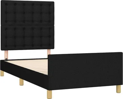 Produktbild von vidaXL Bettgestell ohne Matratze Schwarz 100x200 cm Stoff