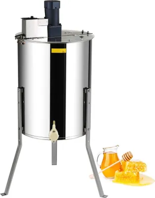 Image de Extracteur de miel électrique 140W - Extracteur tangentiel inox 4/8 cadres - Vanne à miel 45 mm - 1300 tr/min - Extracteur de miel électrique
