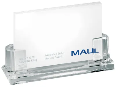 Produktbild von MAUL Visitenkartenhalter 8,5 x 5,5 cm Acryl 11 x 4.5 x 3.2 cm glasklar