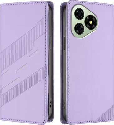 Image de Etui pour Ulefone Note 19, étui portefeuille en cuirPolyuréthaneavec fente pour cartes et fonction stand Violett