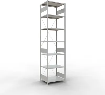 Produktbild von Schulte Fachbodenregal MULTIplus150 Stecksystem | Grundregal | HxBxT 300x75x60cm | 7 Ebenen | Fachlast 150kg | Lichtgrau