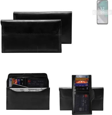Produktbild von K-S-Trade Handy Hülle kompatibel mit Nokia C32 Schutz Hülle Tasche Schutz Case Handytasche Kunstleder schwarz, 1x