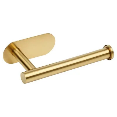 Produktbild von Toilettenpapierhalter zur Wandmontage, selbstklebend, Badezimmeraufhänger, Gold