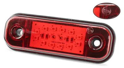 Zdjęcie produktu dla Światło boczne LED 12 LED 12-24 V 84 mm, czerwone