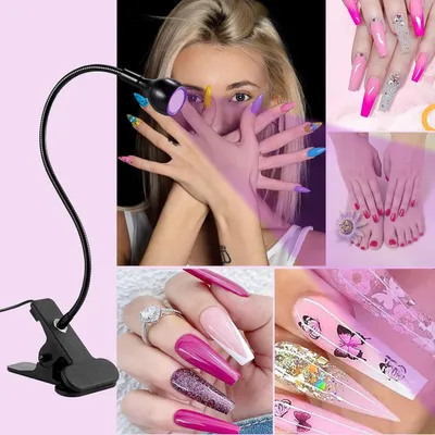 Zdjęcie produktu dla Lampa Uv do Paznokci 3w Mini Żelowa Utwardzająca z Klipsem Obrotowa
