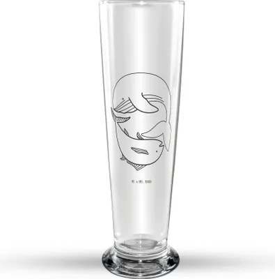 Produktbild von Mr. & Mrs. Panda Bierglas Walfisch Thunfisch - Transparent - Geschenk, Glasbecher, Wal, Trinkglas, Tunfisch, Bierbecher, Witz, Glasbierglas, Lustige Sprüche, Wahl