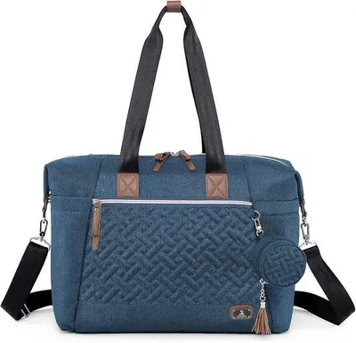 Produktbild von Famanu Wickeltasche mit Wickelunterlage und Schnullertasche - marineblau