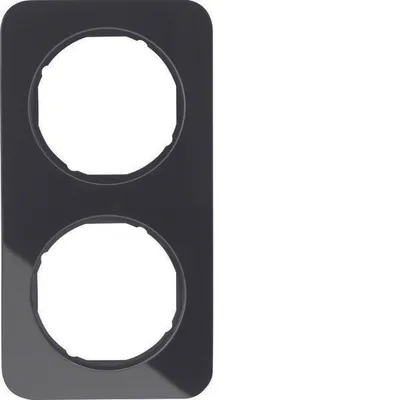 Produktbild von Berker 10122116, Schwarz, Glas, Kunststoff, Schraubenlos, Berker, Glänzend, R.1