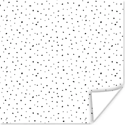 Produktbild von MuchoWow® Poster Polka dots - Design - Schwarz - Weiß 75x75 cm - Wand Dekoration