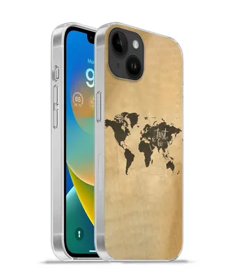Produktbild von MuchoWow® Handyhülle Schutzhülle Hülle für Apple iPhone 14 Plus - Soft case Weltkarte - Karte - Sprichwörter Silikon Softcase Handy Hülle - Abbildung