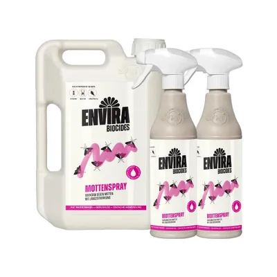 Produktbild von Envira Motten Abwehrspray im Nachfüllpack 2L+2x500ml