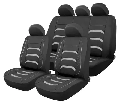 Produktbild von AMiO SC-24 Auto Sitzschonbezug Sitzbezüge Set Universal Schwarz Grau