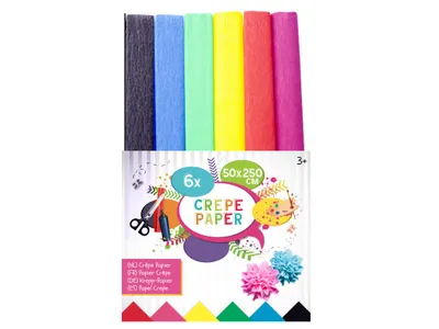 Obrázok produktu pre Súprava krepového papiera 6 farieb