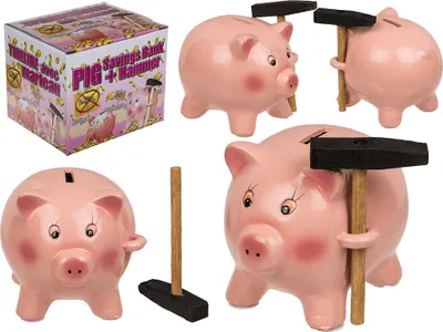 Obrázek produktu pro Smash Money Piggybank + Hammer