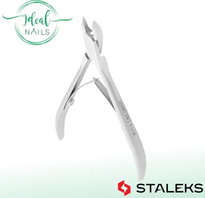 Produktbild von Nagelhautzange STALEKS SMART NS-10-4, Edelstahl, verkürzte Griffe, Klingenlänge 4 mm