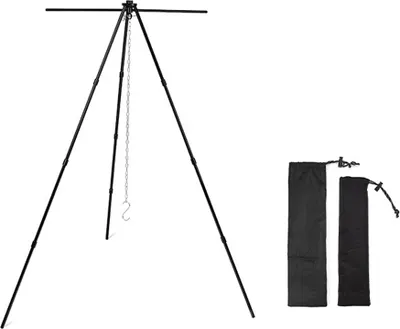 Produktbild von Stativaufhänger für den Außenbereich, Aluminiumlegierung, Lagerregal, einziehbare Hängetopfhalterung, 1030 x 565 mm/40,6 x 22,2 Zoll, schwarz