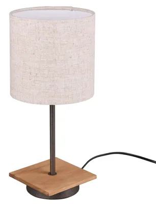 Produktbild von Tischleuchte, Textil, Holz, weiß, nickel-antik, H 40 cm