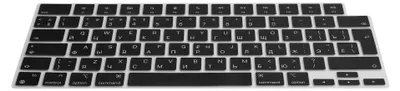 Produktbild von kwmobile Silikon Tastaturschutz für Apple Macbook Air 15 M4 2025 A3241 - QWERTY Russisch Keyboard Cover Abdeckung - Schwarz