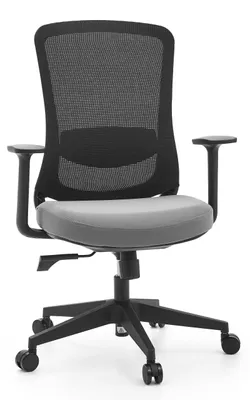 Produktbild von hjh OFFICE Home Office Bürostuhl Sedito Schreibtischstuhl mit Armlehnen Stoff / Netzstoff Drehstuhl