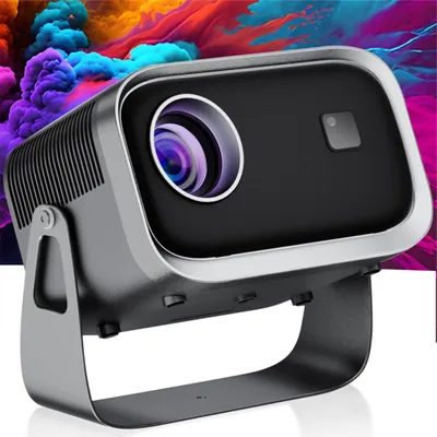 Obrázek produktu pro Přenosný LED LCD videoprojektor 1280 x 720 P, Linomag®, 150 ANSI lumenů, kontrast 2000:1, WLAN, Bluetooth, HDMI, AV, USB, tmavě popelavě stříbrný