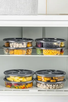 Obrázok produktu pre Hermia Concept, 8Liyvrlk1 - 5 - antracitová, sada úložných boxov (8 kusov), antracitová, 100 % PLAST, 21 x 21 x 5 cm
