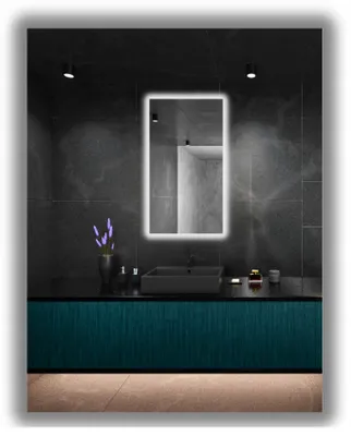 Immagine prodotto di Specchio illuminato a LED, dimensioni 45x105 mm, impermeabile (grado di protezione IP65), da appendere, orientabile verticalmente o orizzontalmente