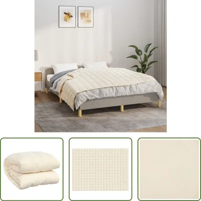 Produktbild von The Living Store Gewichtsdecke Hellcreme 152x203 cm 7 kg Stoff