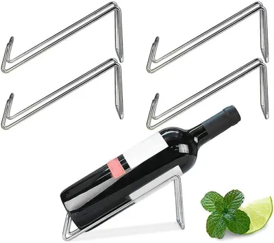 Obrázek produktu pro Držák na lahve vína, 4 kusy, kov, pro kuchyň