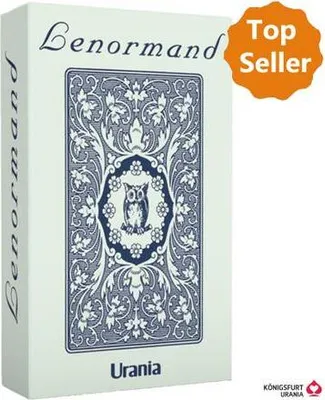 Image de Lenormand, blaue Eule, Wahrsagekarten