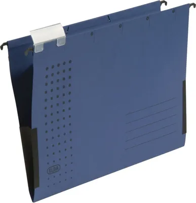 Produktbild von Hängetasche chic A4 230g/qm Karton mit Leinenfröschen dunkelblau VE=20x5 Stück