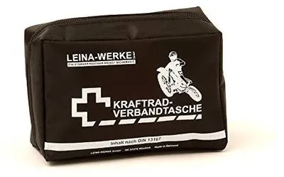 Zdjęcie produktu dla Leina-Werke 17010 Torba motocyklowa pierwszej pomocy typu II bez rzepu, czarno-biała