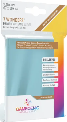 Produktbild von Prime 7 Wonders Kartenhüllen 67x103 mm Transparent 80 Stück
