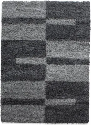 Image de RECTAN Tapis tissé à poils longs avec motifs géométriques