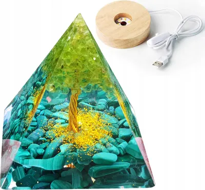 Image de Pyramide ORGONIT +Lampes LED LAMPE 5cm CRYSTAL AMULET 5cm HX12