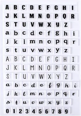 Produktbild von Silikon Stempel Set, großes Alphabet, transparent, 1 Set, für Scrapbooking