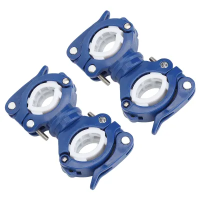 Immagine prodotto di 2 Set di supporto per bastone per deambulatore Rollator rotazione di 360 gradi sedie a rotelle supporto bastone da passeggio (blu bianco)