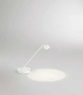 Obrázok produktu pre Nastaviteľná stolná LED lampa 7 W, 3000 K – 6000 K, z matne bieleho kovu s integrovaným dotykovým stmievačom, výška 47 cm – Perenz
