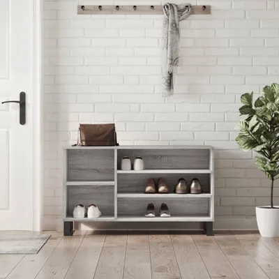 Produktbild von Schuhschrank in Grau Sonoma aus Holzwerkstoff, 102 x 36 x 60 cm