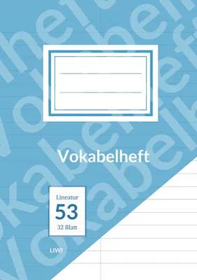 Produktbild von Vokabelheft A5 liniert - Lineatur 53 - 2 Spalten - 32 Blatt -Papier