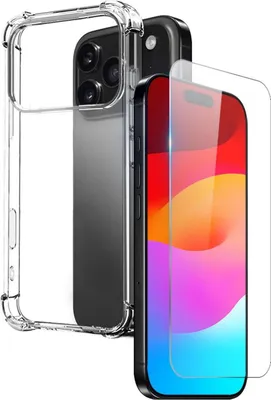 Obrázok produktu pre Priehľadné ochranné puzdro z TPU s tvrdeným sklom 9H pre Apple iPhone 17 Pro