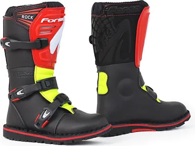 Immagine prodotto di Stivali da motocross Forma Rock per bambini, nero/rosso/giallo, 39