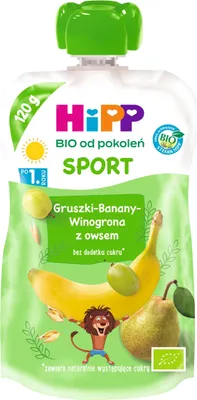 Obrázek produktu pro HiPPMus dla niemowląt gruszkowo-winogronowy 120 g