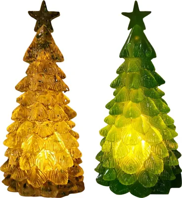 Produktbild von LED-Weihnachtsbaum-Nachtlicht, leuchtende Baumdekoration, festliche Tischdekoration, stimmungsvolle Atmosphäre, Partygeschenk