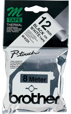 Obrázok produktu pre Mk231Bz Brother Ptouch 12Mm Weiss-Schw