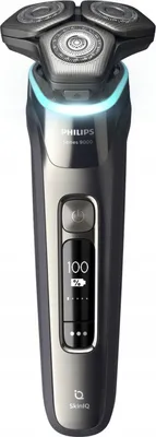 Produktbild von Philips SHAVER Series 9000 S9974/35 Elektrischer Nass- und Trockenrasierer mit SkinIQ, Rotationstrasierer, Chrom, Lift & Cut System; Dual SteelPrecision blades, GroomTribe, Replace every 2 yrs with SH91, 2 Jahr(e)